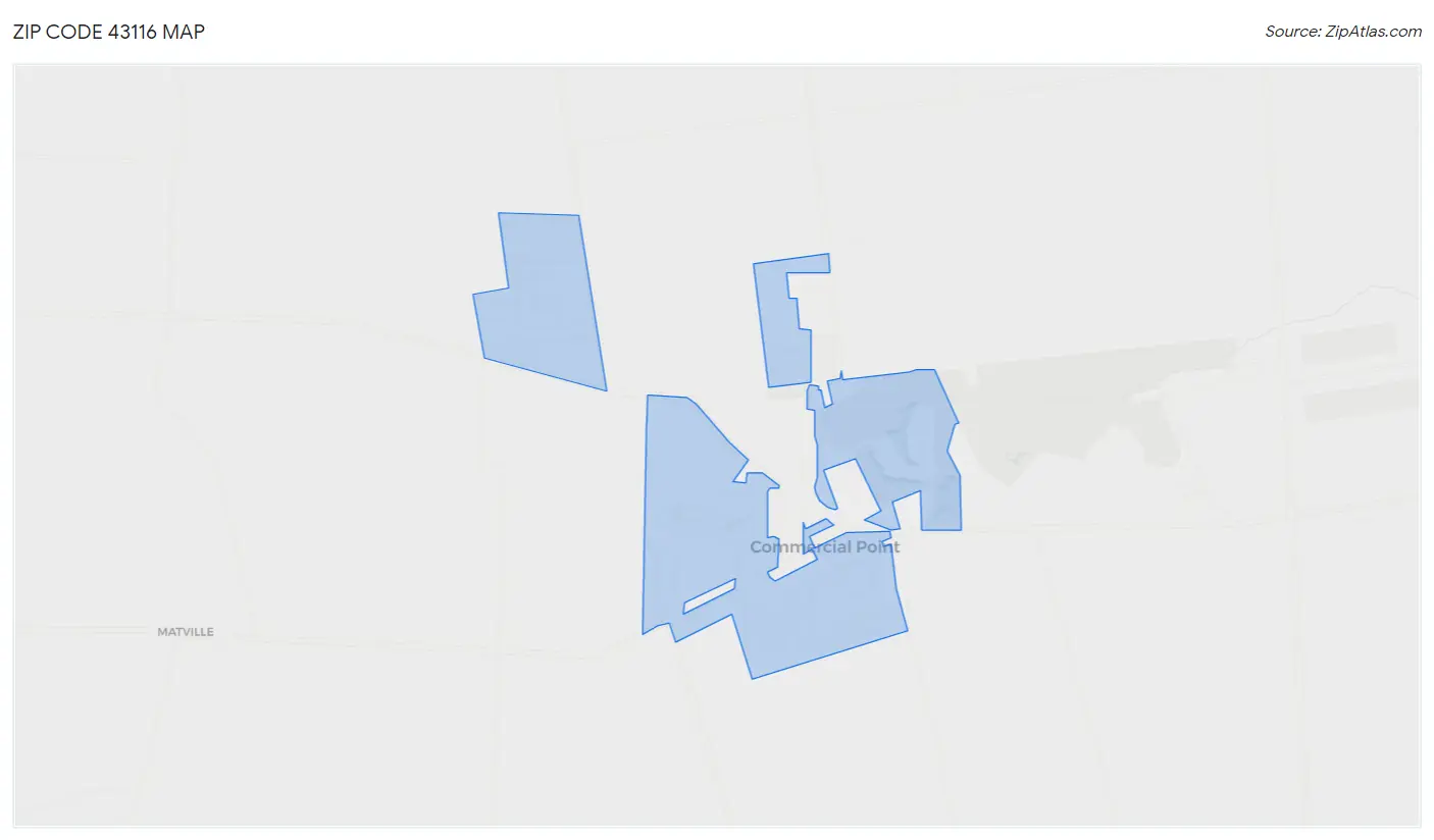 Zip Code 43116 Map