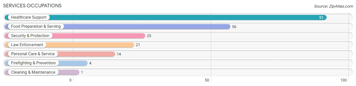 Services Occupations in Zip Code 43164