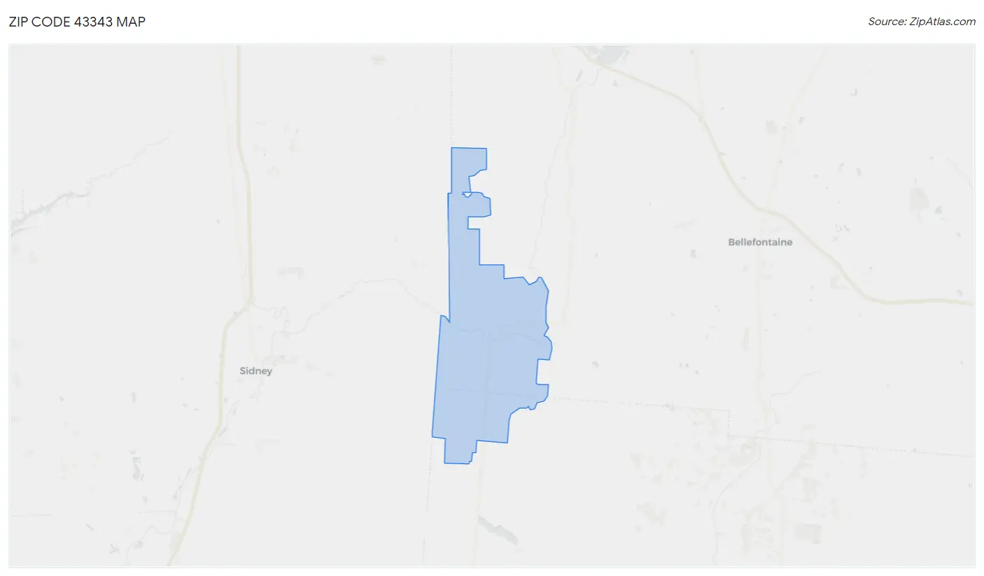 Zip Code 43343 Map