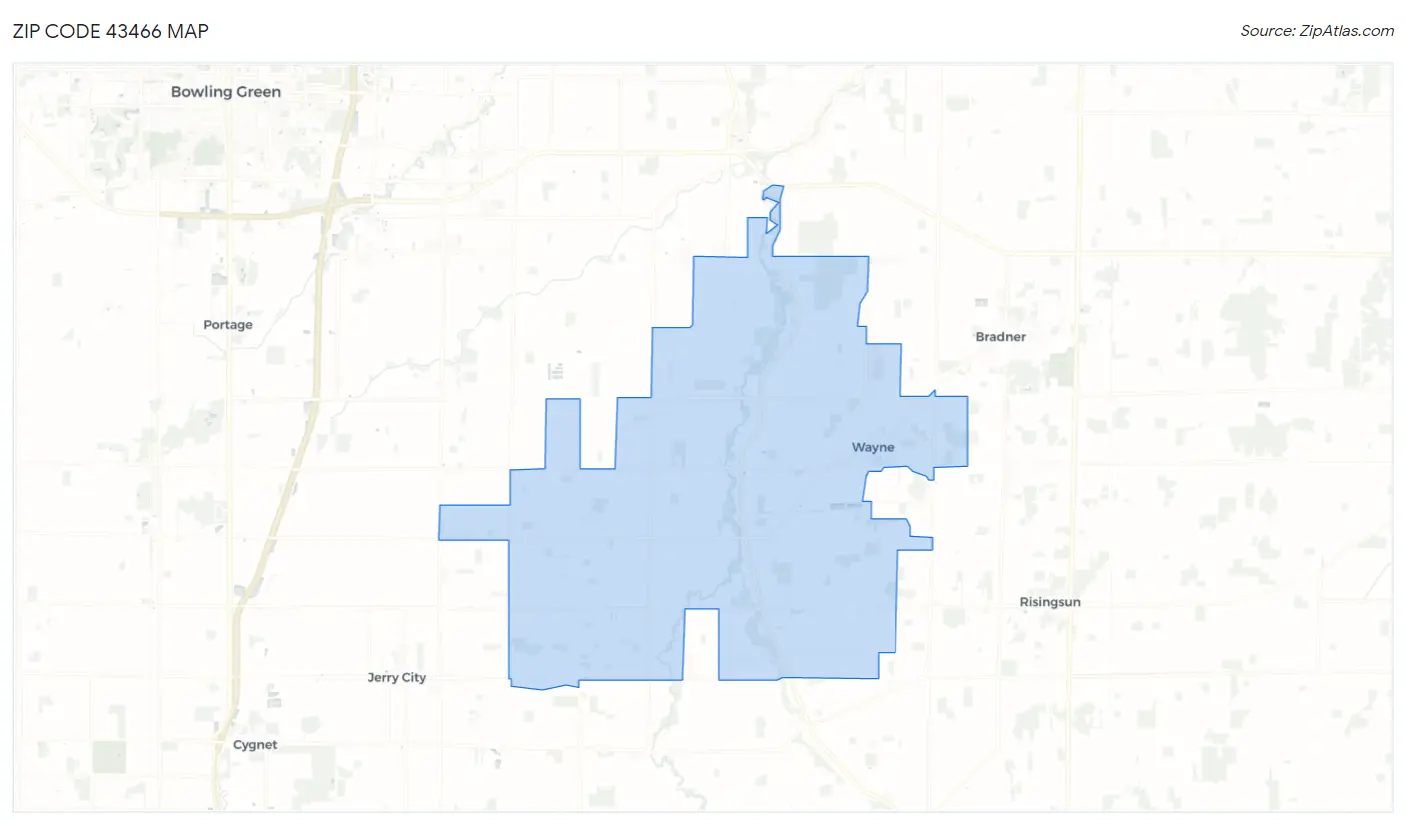 Zip Code 43466 Map