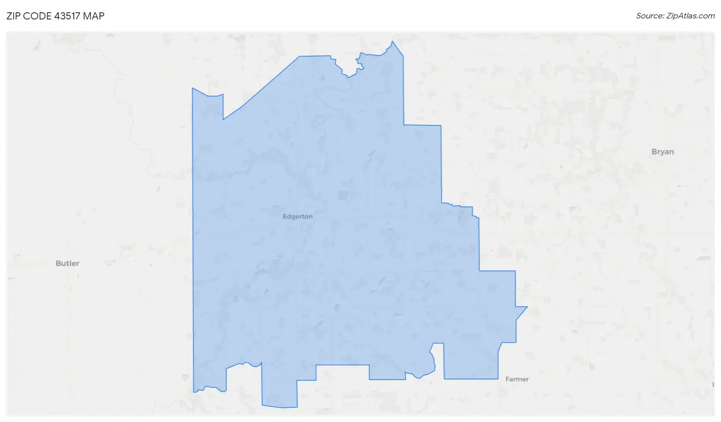 Zip Code 43517 Map