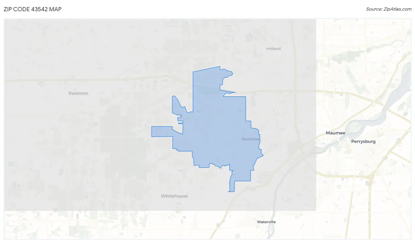 Zip Code 43542 Map