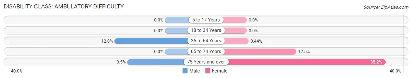 Disability in Zip Code 43739: <span>Ambulatory Difficulty</span>