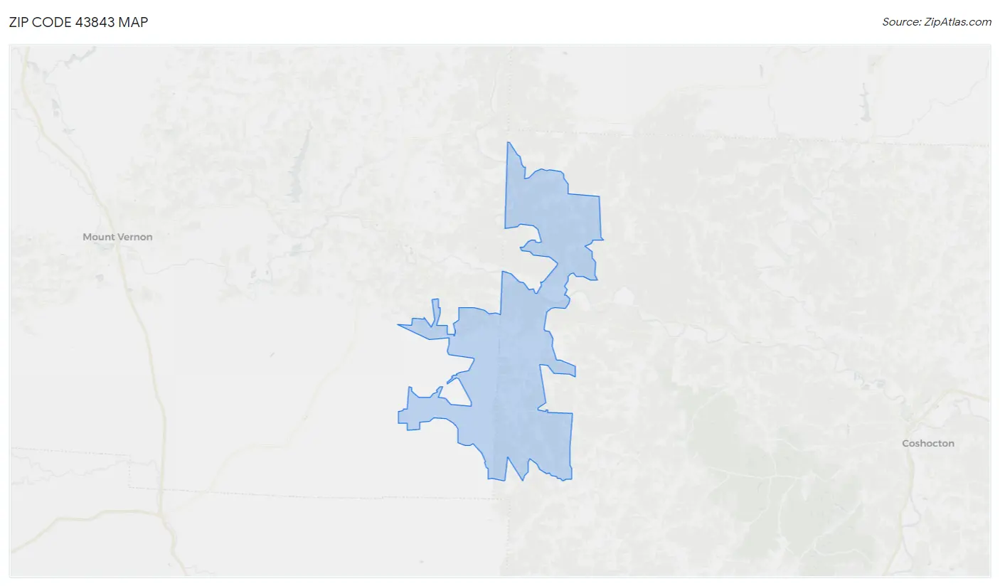 Zip Code 43843 Map