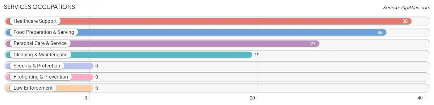 Services Occupations in Zip Code 44046