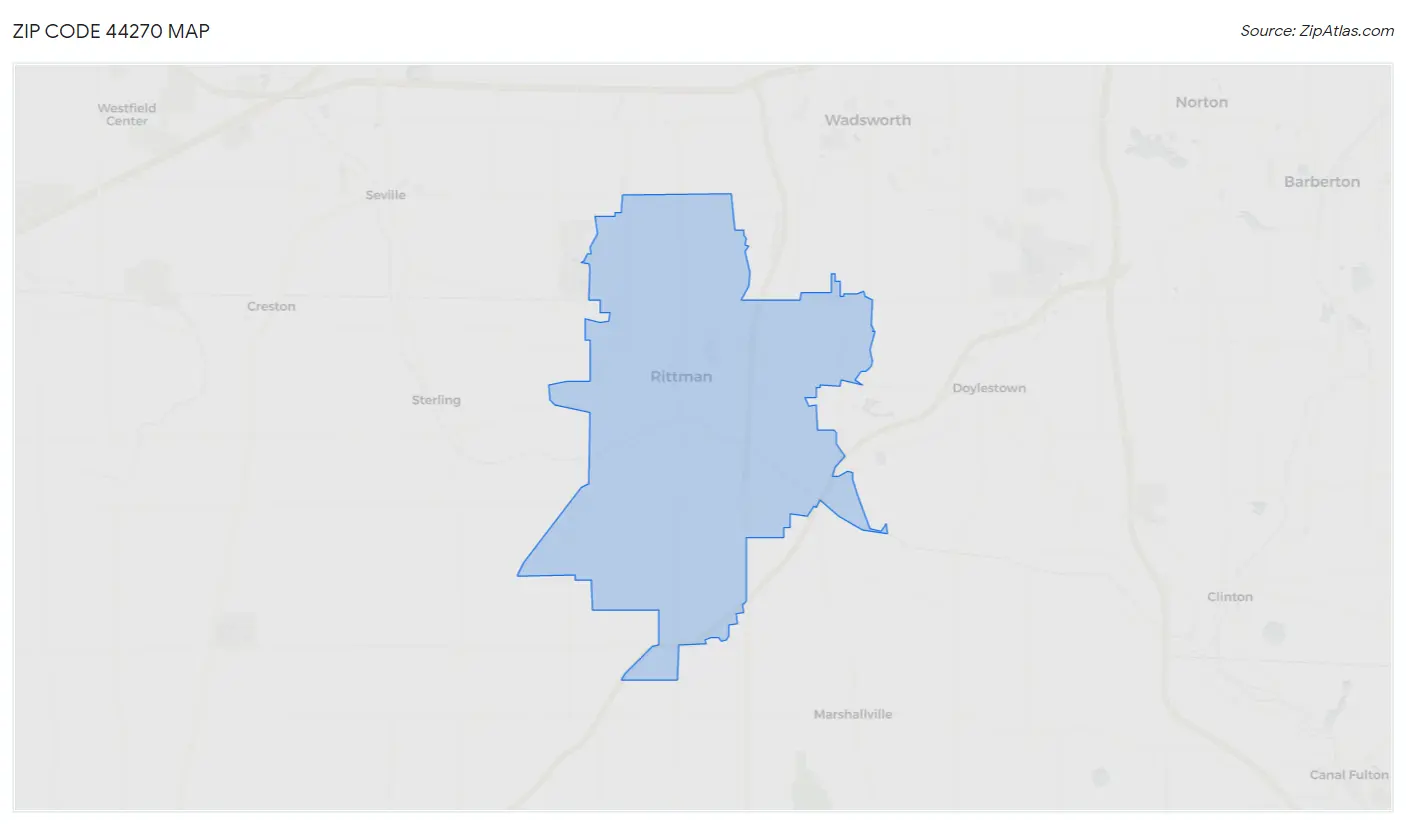 Zip Code 44270 Map