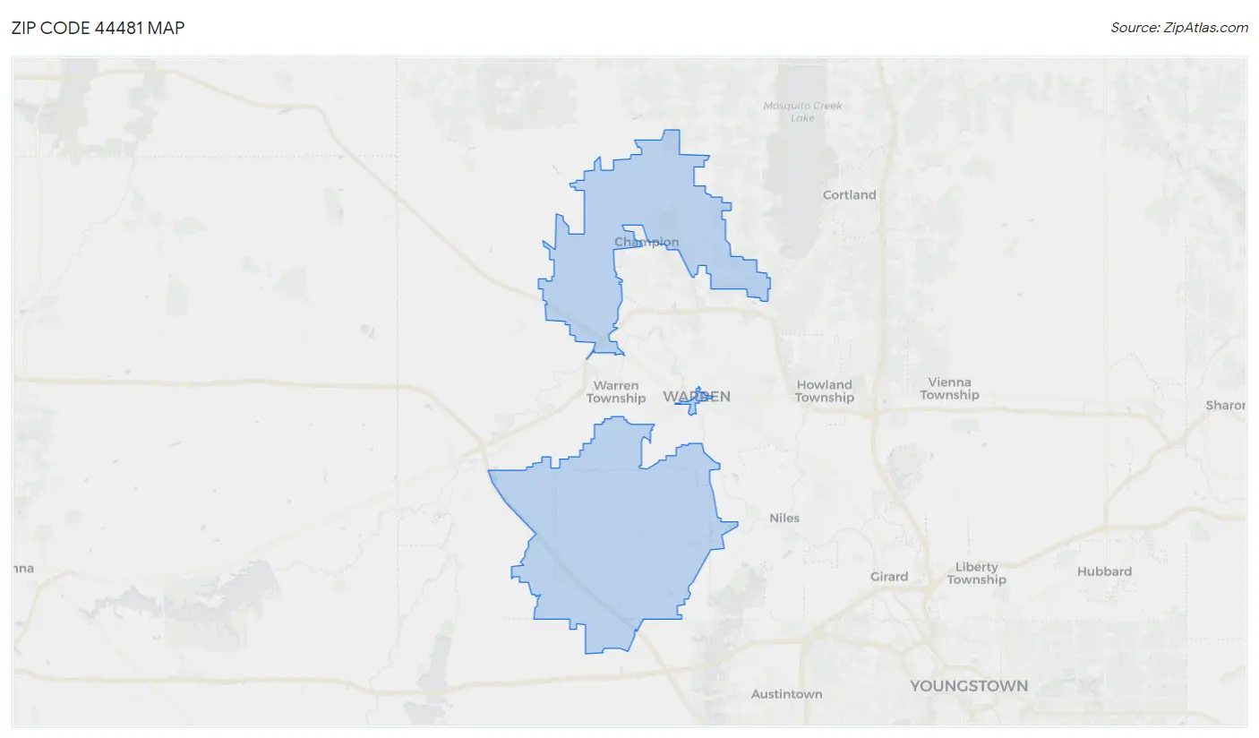 Zip Code 44481 Map