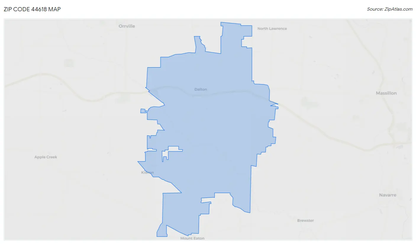 Zip Code 44618 Map