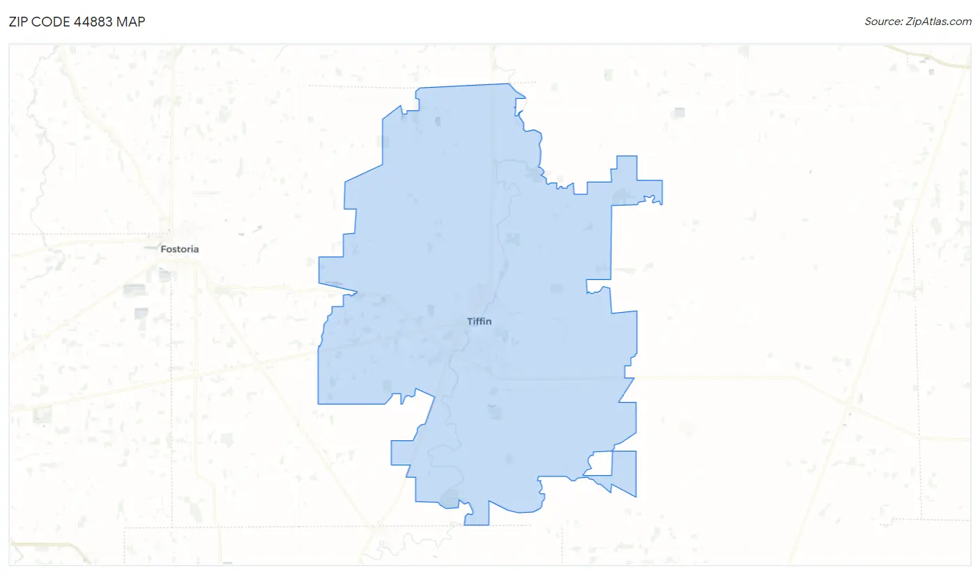 Zip Code 44883 Map