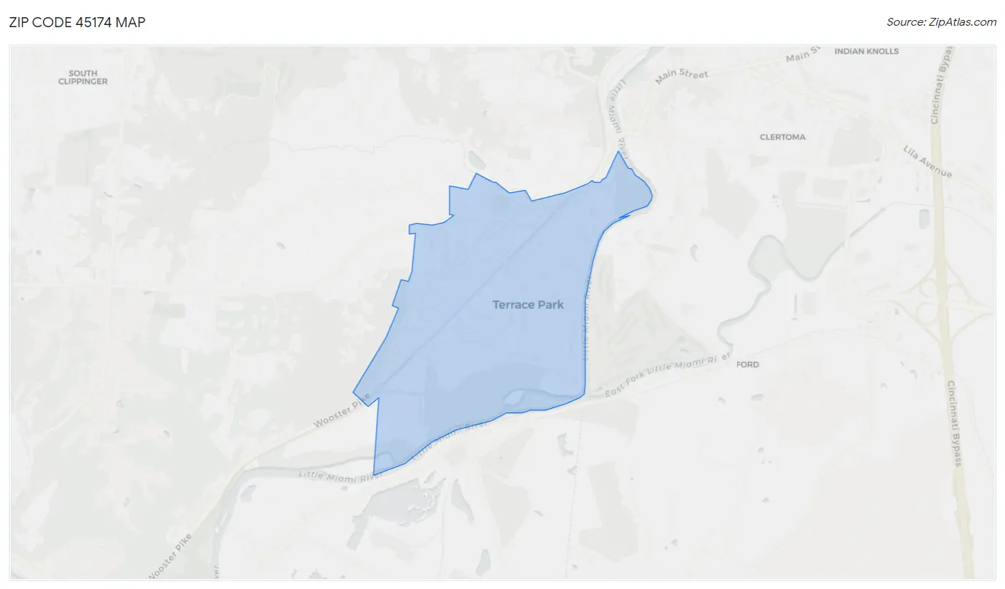 Zip Code 45174 Map