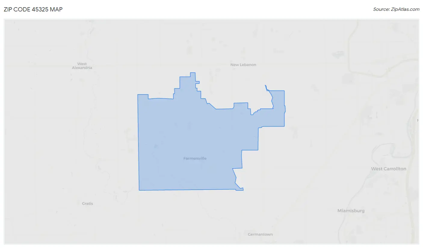 Zip Code 45325 Map