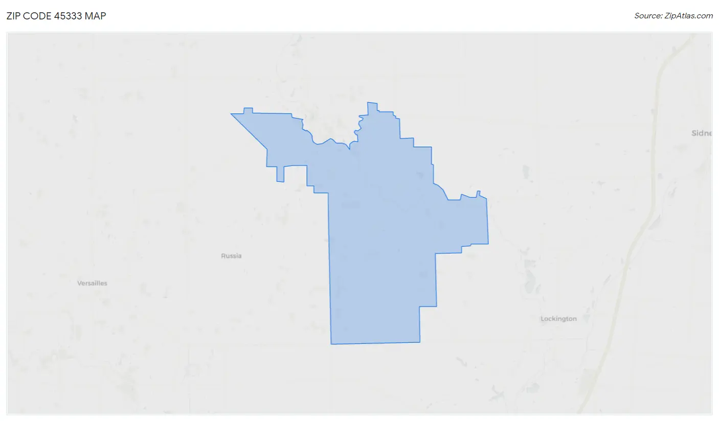 Zip Code 45333 Map