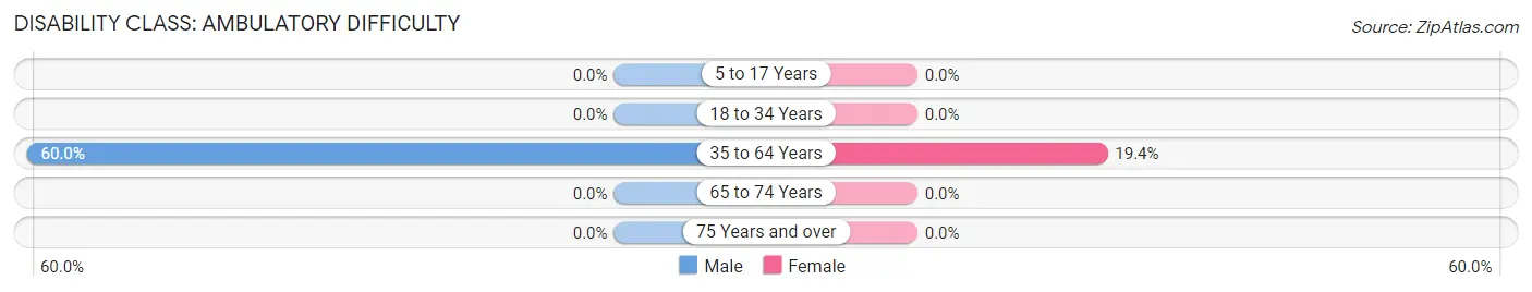 Disability in Zip Code 45353: <span>Ambulatory Difficulty</span>