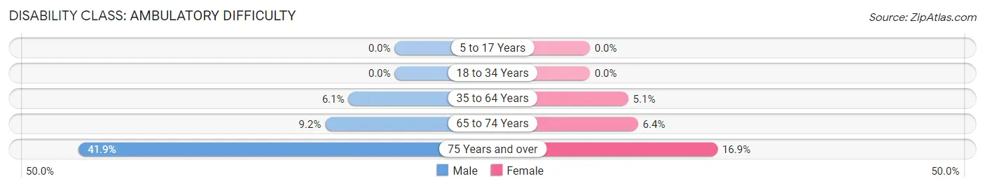 Disability in Zip Code 45381: <span>Ambulatory Difficulty</span>