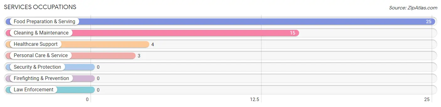 Services Occupations in Zip Code 45740