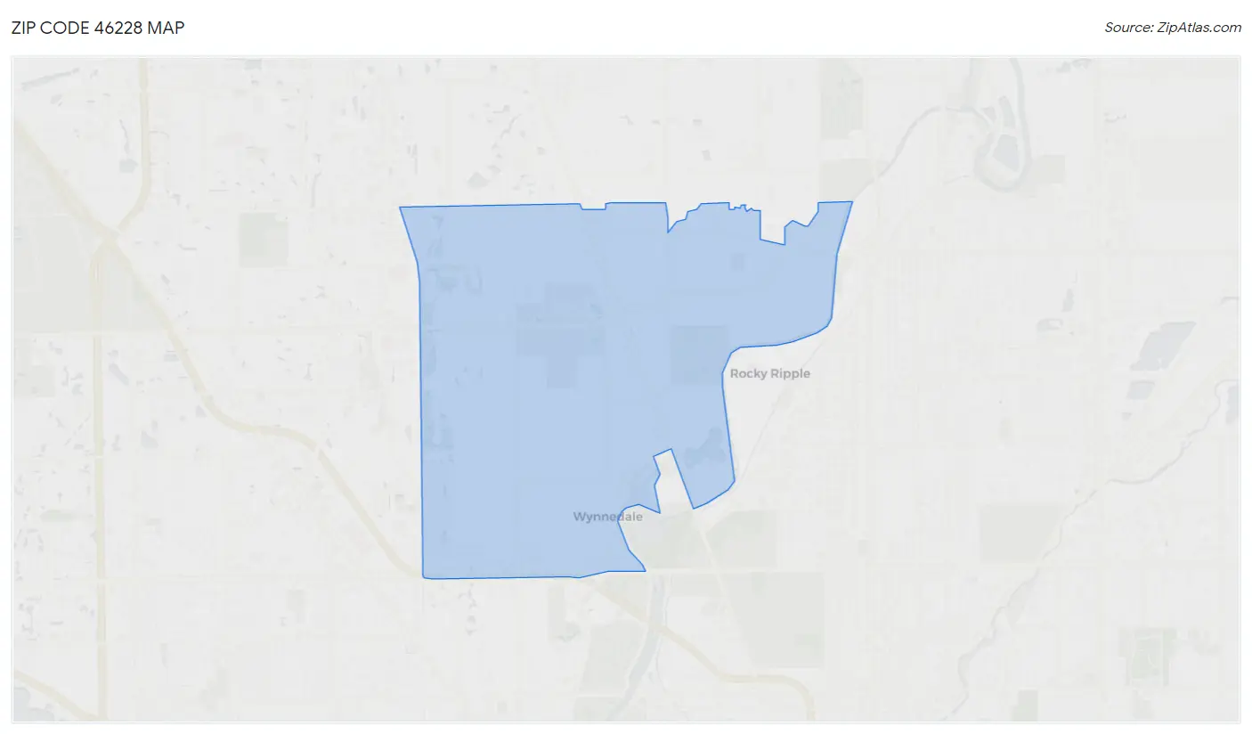 Zip Code 46228 Map