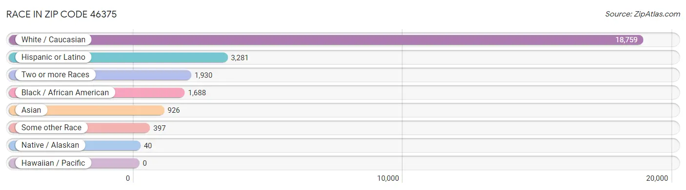Race in Zip Code 46375