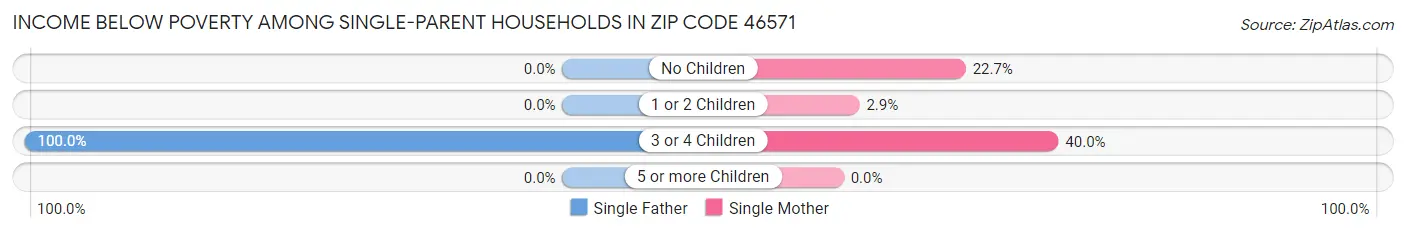 Income Below Poverty Among Single-Parent Households in Zip Code 46571