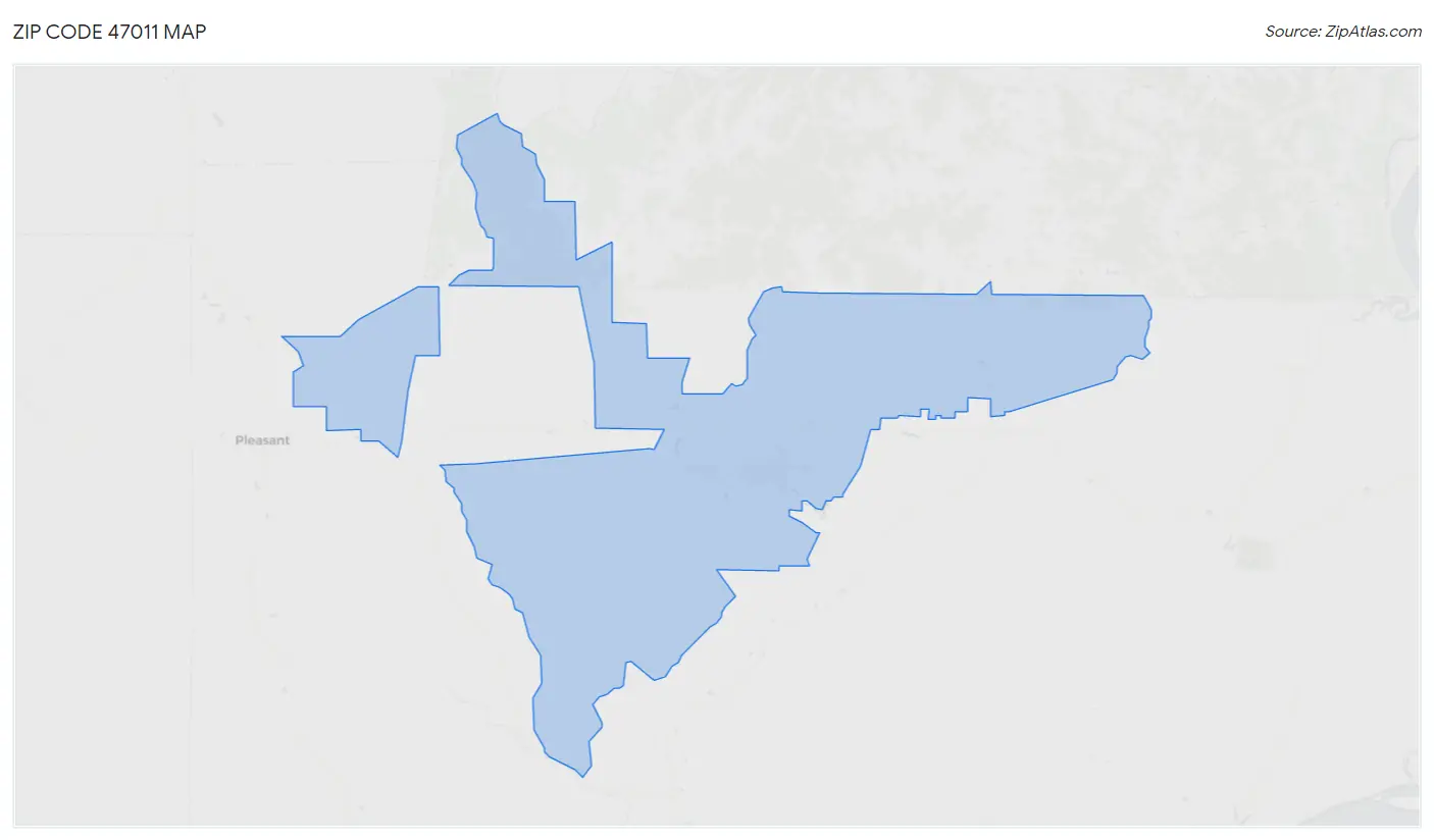 Zip Code 47011 Map