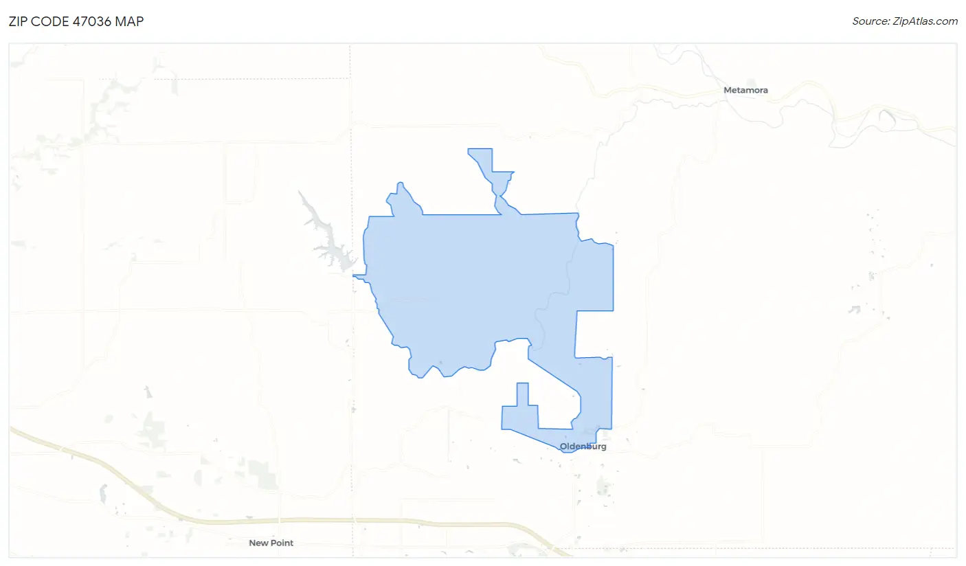 Zip Code 47036 Map