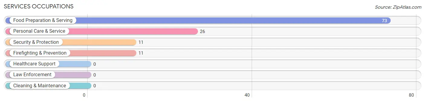 Services Occupations in Zip Code 47405