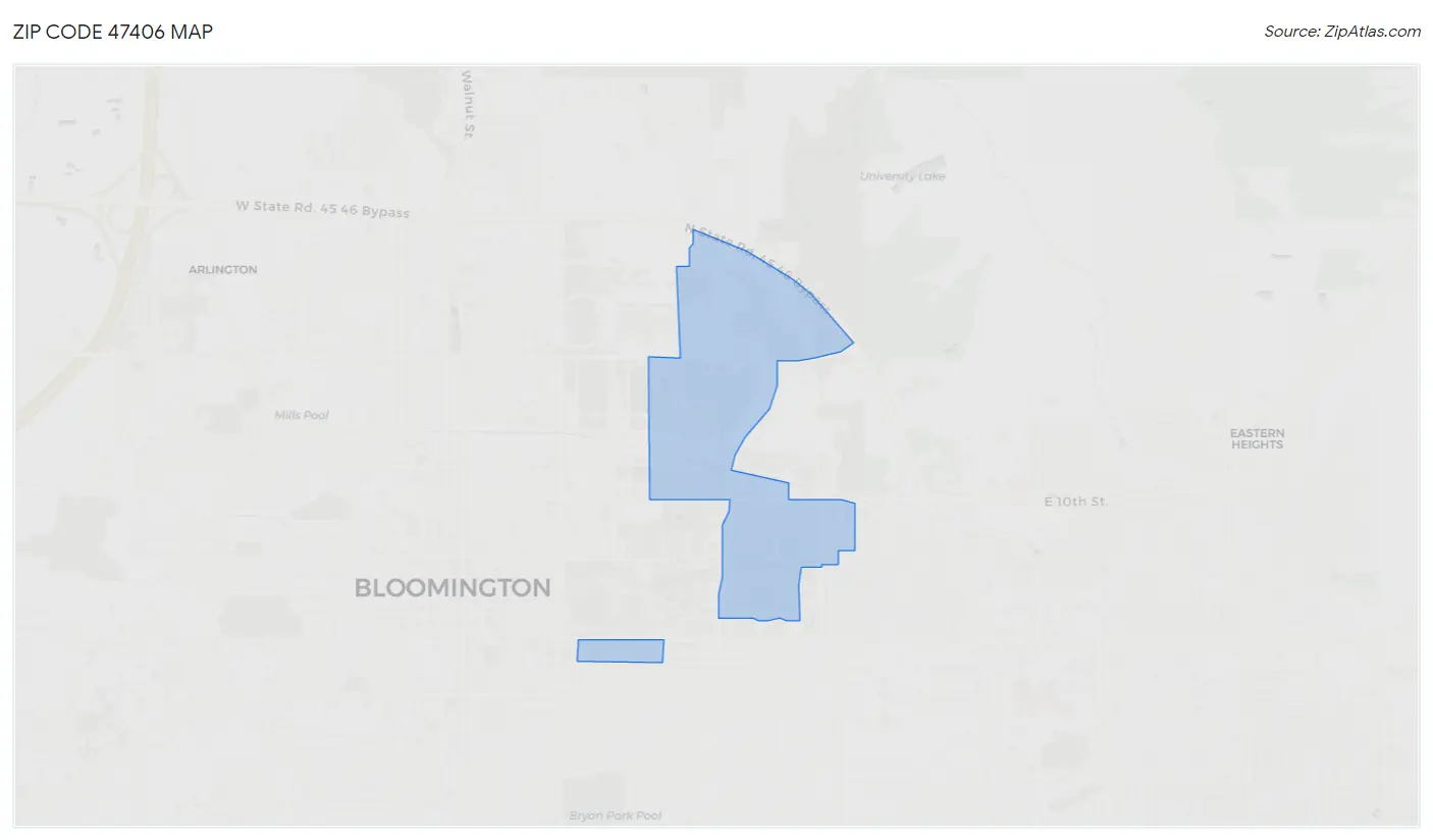 Zip Code 47406 Map