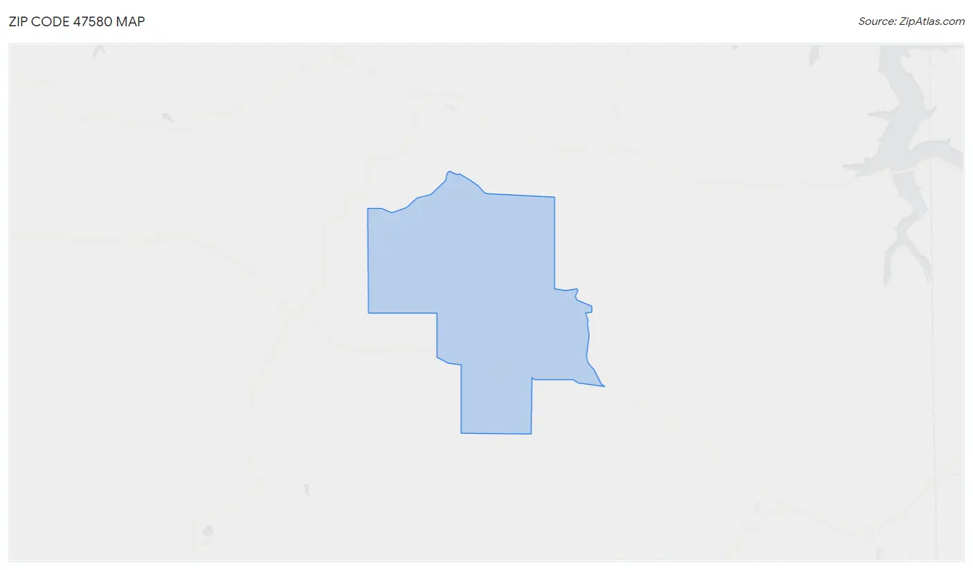 Zip Code 47580 Map