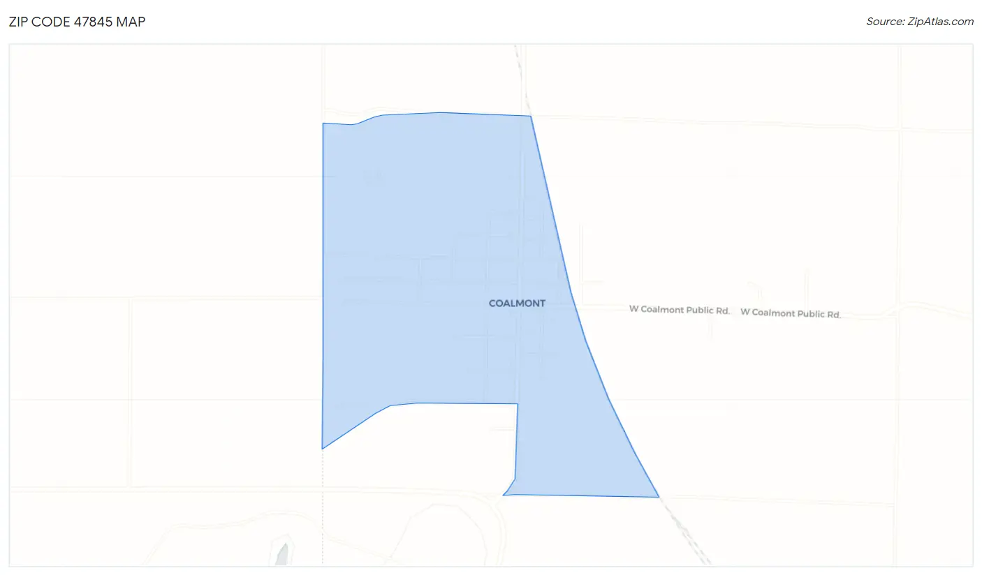 Zip Code 47845 Map