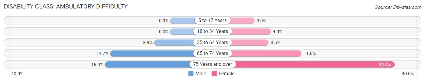 Disability in Zip Code 48042: <span>Ambulatory Difficulty</span>