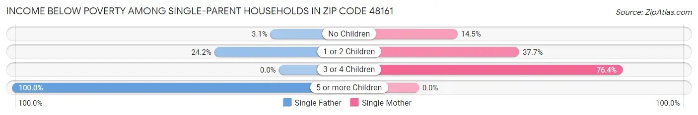 Income Below Poverty Among Single-Parent Households in Zip Code 48161