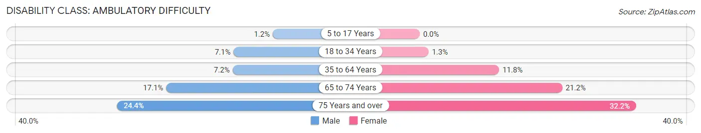 Disability in Zip Code 48185: <span>Ambulatory Difficulty</span>