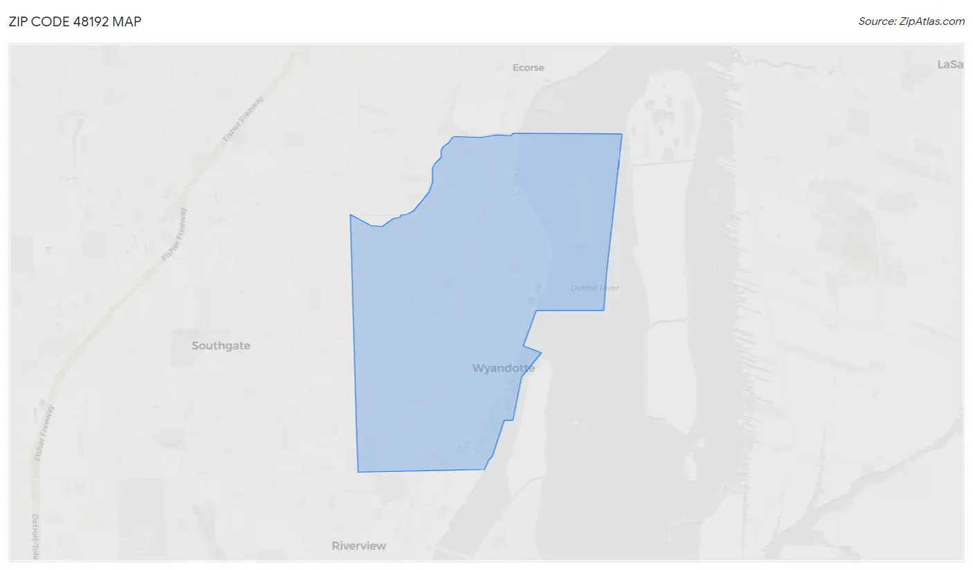 Zip Code 48192 Map