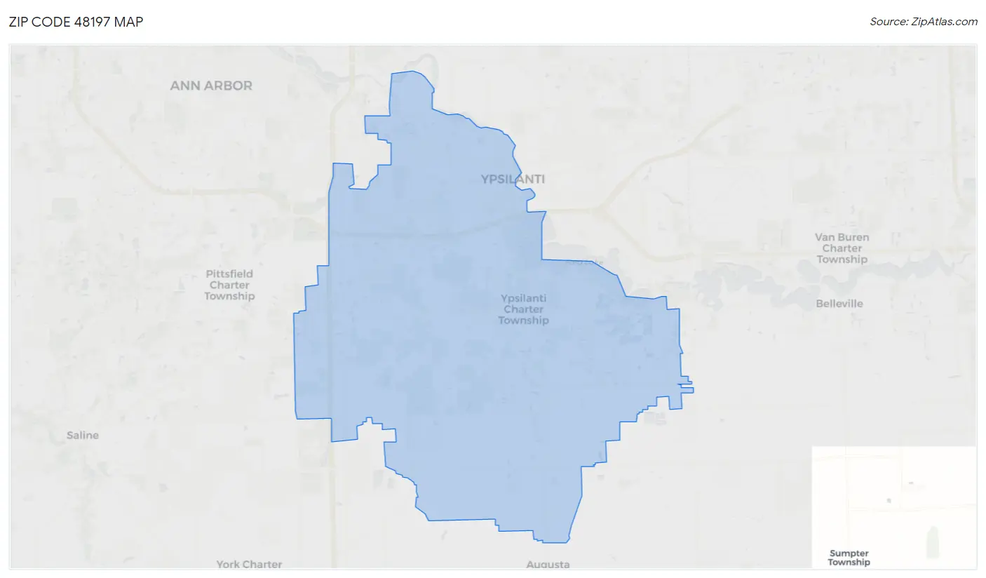 Zip Code 48197 Map