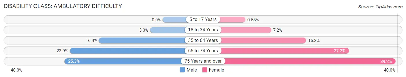 Disability in Zip Code 48238: <span>Ambulatory Difficulty</span>