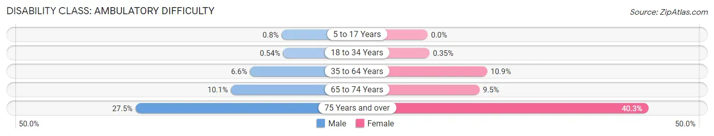 Disability in Zip Code 48313: <span>Ambulatory Difficulty</span>