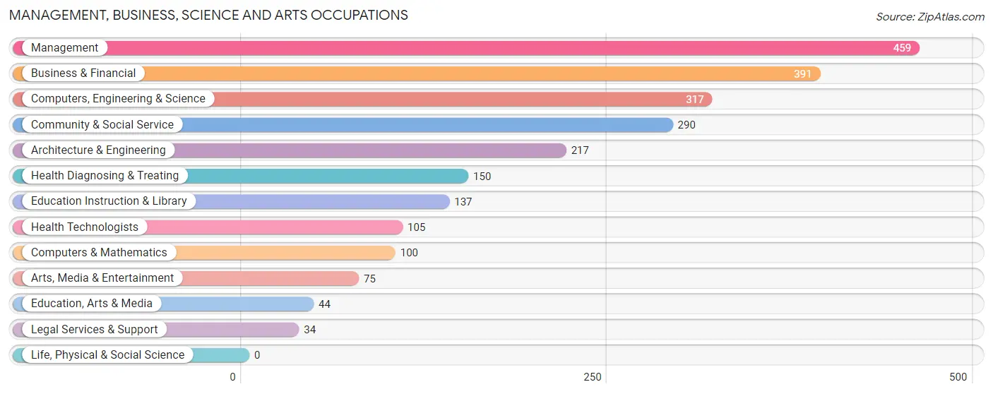 Management, Business, Science and Arts Occupations in Zip Code 48353