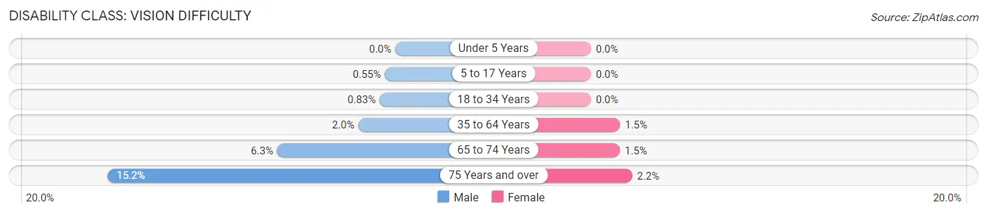 Disability in Zip Code 48416: <span>Vision Difficulty</span>