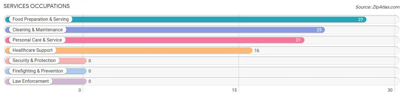 Services Occupations in Zip Code 48464