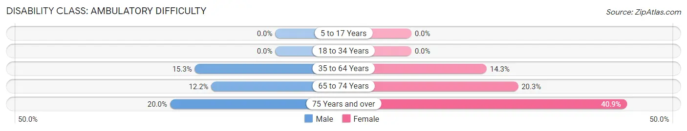 Disability in Zip Code 48613: <span>Ambulatory Difficulty</span>