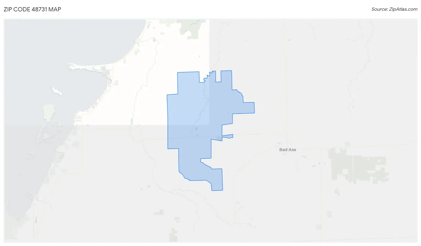 Zip Code 48731 Map