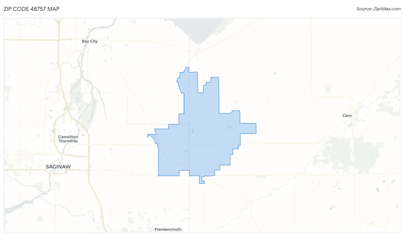 Zip Code 48757 Map