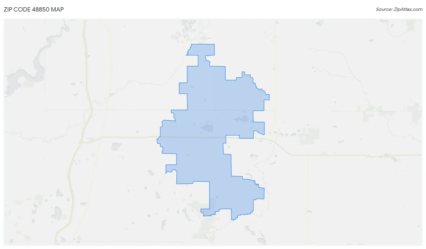 Zip Code 48850 Map