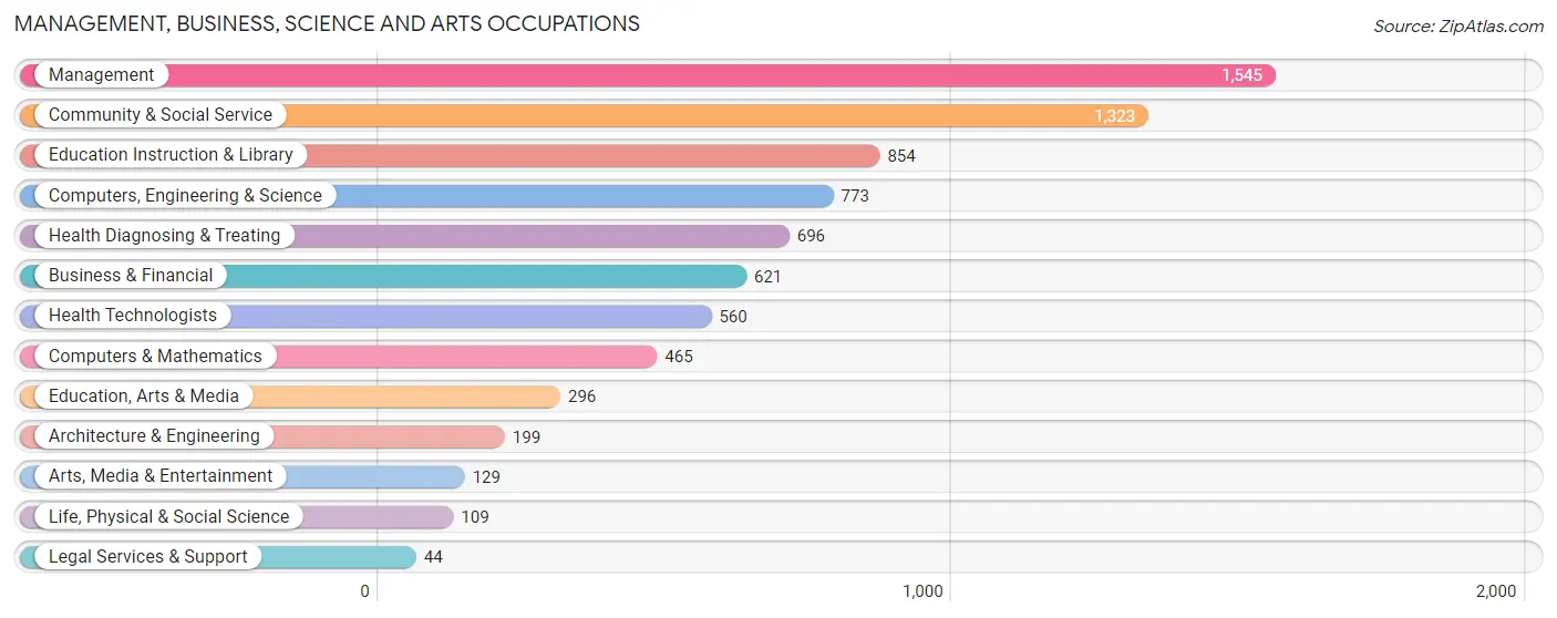 Management, Business, Science and Arts Occupations in Zip Code 49015