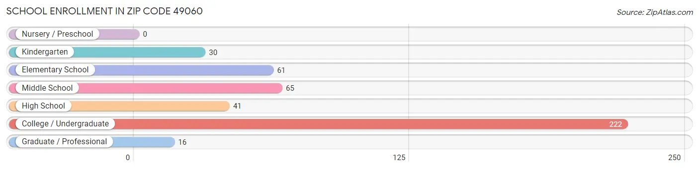 School Enrollment in Zip Code 49060