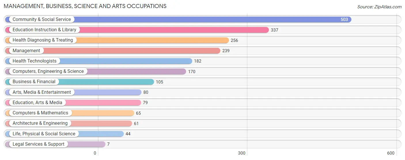 Management, Business, Science and Arts Occupations in Zip Code 49224