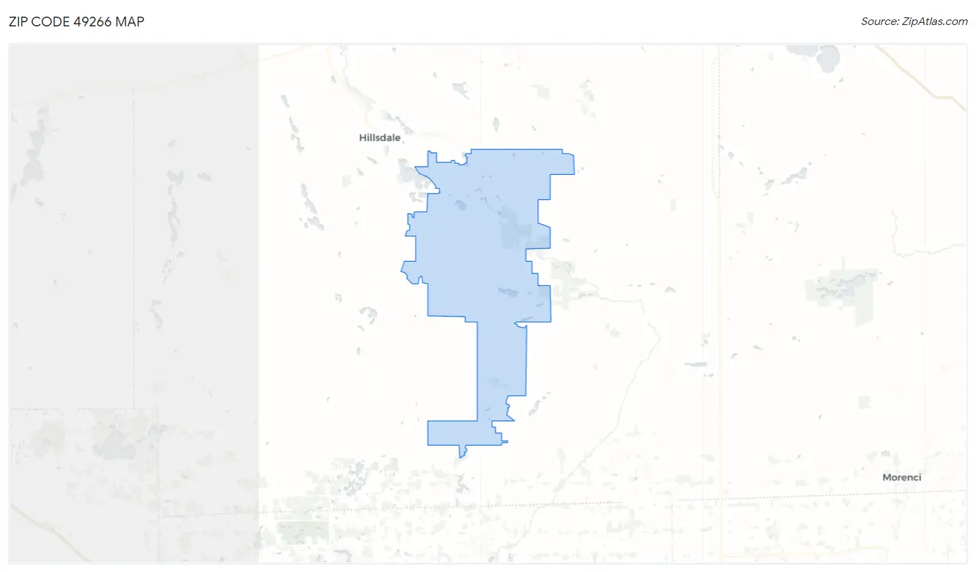 Zip Code 49266 Map