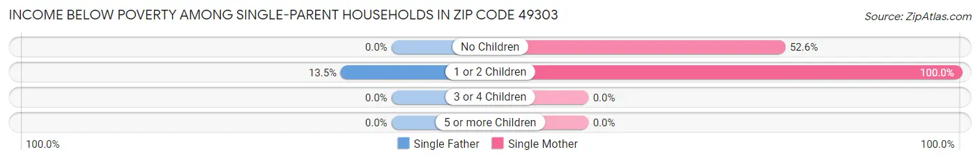 Income Below Poverty Among Single-Parent Households in Zip Code 49303