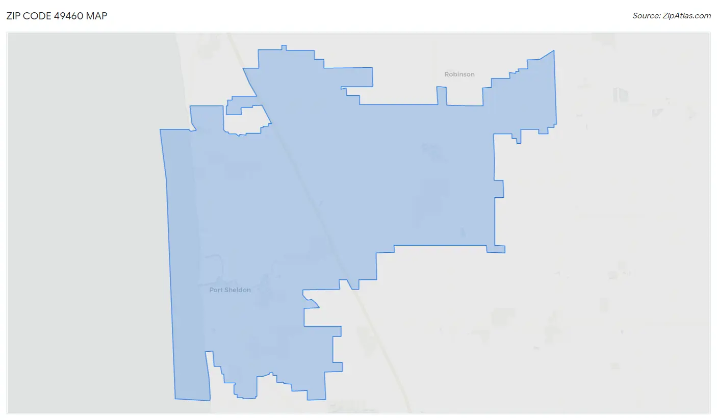 Zip Code 49460 Map