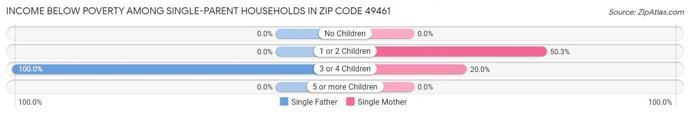 Income Below Poverty Among Single-Parent Households in Zip Code 49461