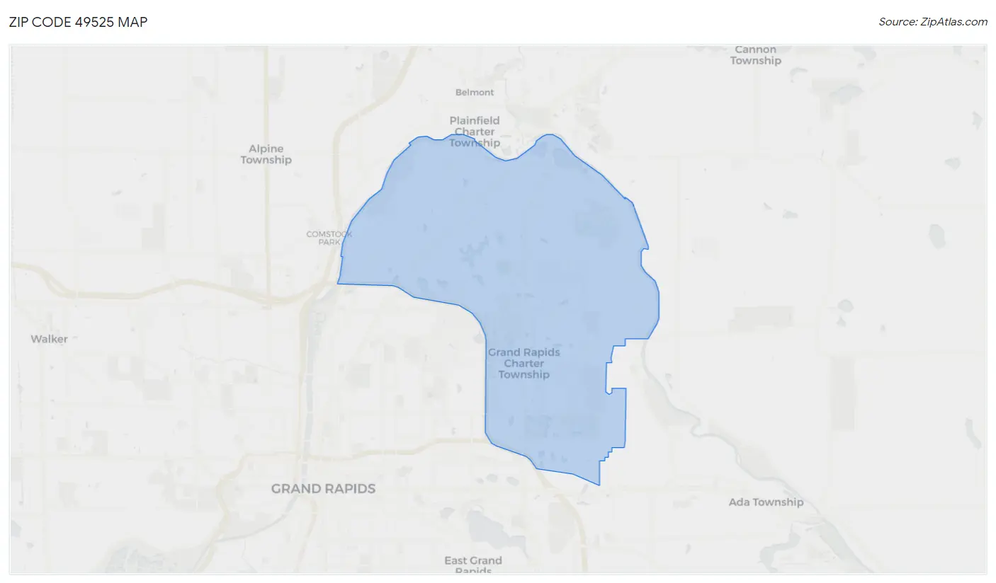 Zip Code 49525 Map